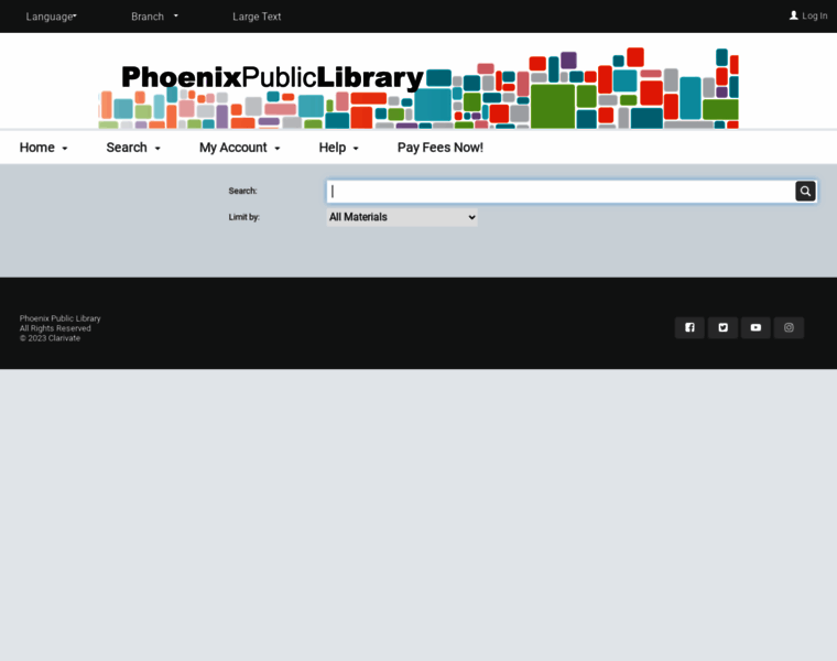 catalog.phoenixpubliclibrary.org at WI. Phoenix Public Library