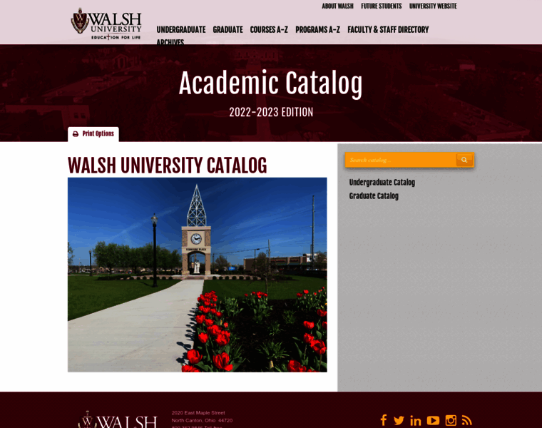 Catalog.walsh.edu thumbnail