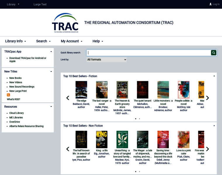 Catalogue.tracpac.ab.ca thumbnail Catalogue.tracpac.ab.ca thumbnail