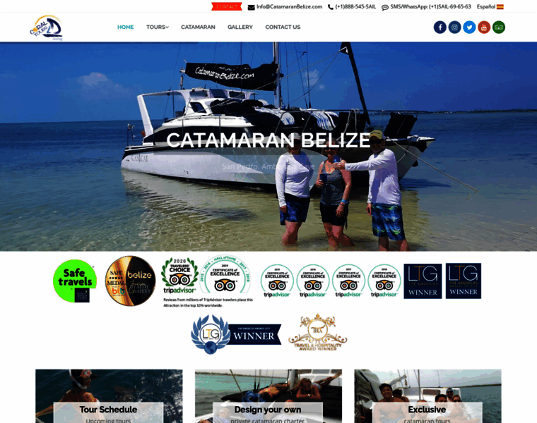 Catamaranbelize.com thumbnail
