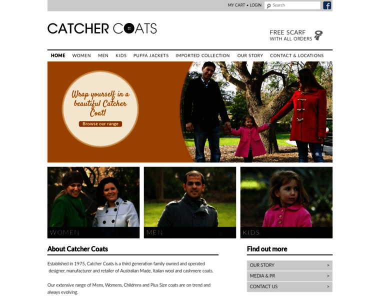 Catchercoats.com thumbnail
