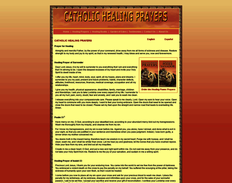 Catholichealingprayers.com thumbnail