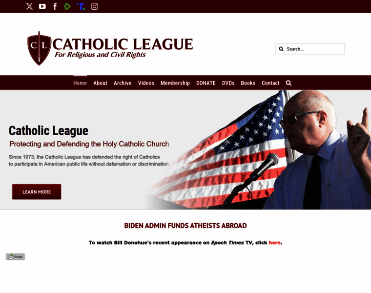 Catholicleague.org thumbnail