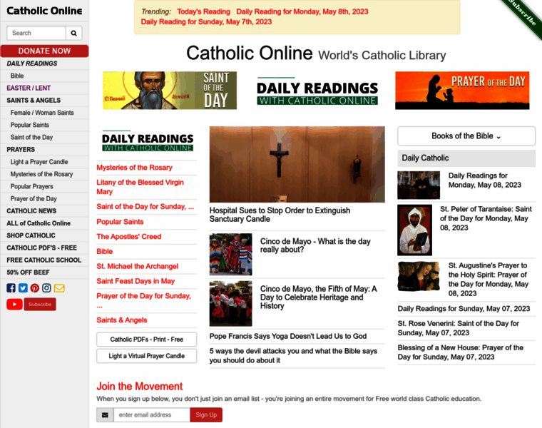 Catholiconline.com thumbnail