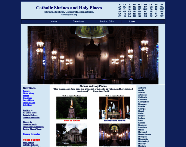 Catholicplaces.org thumbnail
