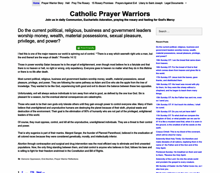 Catholicprayerwarriors.com thumbnail