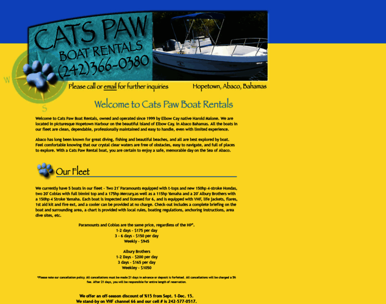 Catspawboatrentals.com thumbnail