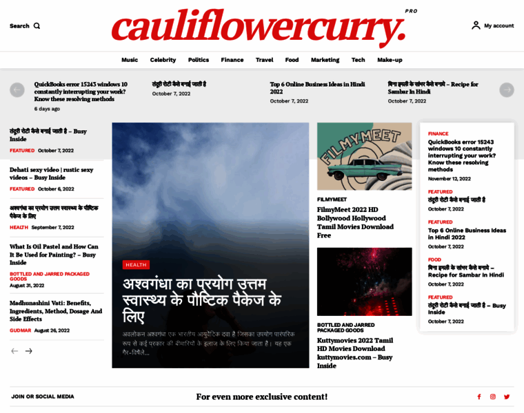 Cauliflowercurry.com thumbnail