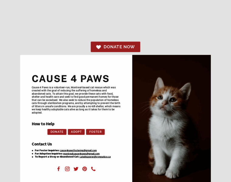 Cause4pawsrescue.ca thumbnail