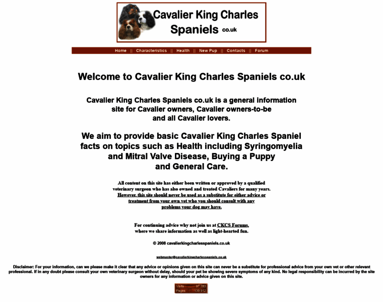 Cavalierkingcharlesspaniels.co.uk thumbnail