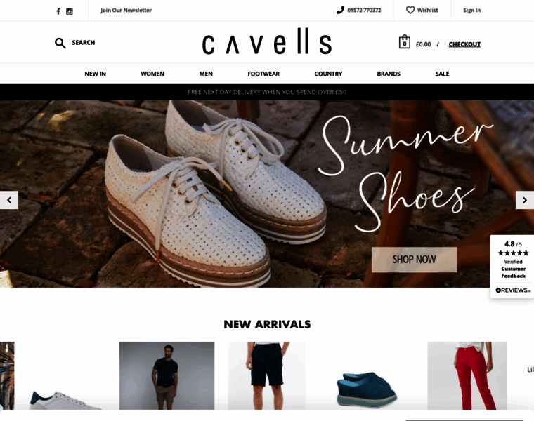 Cavells.co.uk thumbnail