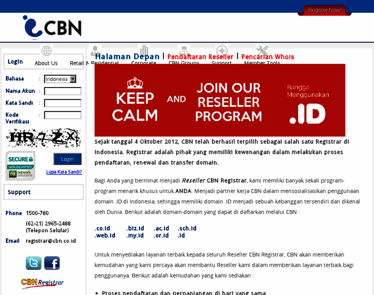 Cbn-registrar.co.id thumbnail