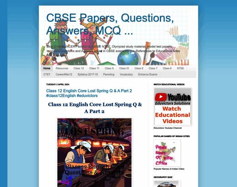 Cbse.eduvictors.com thumbnail