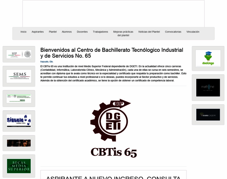Cbtis65.edu.mx thumbnail