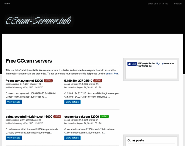 Cccam-server.info thumbnail