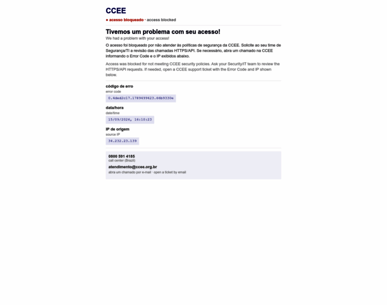 ccee.org.br at WI. A CCEE - CCEE