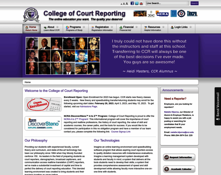 Ccr.edu thumbnail