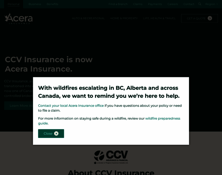 Ccvinsurance.com thumbnail