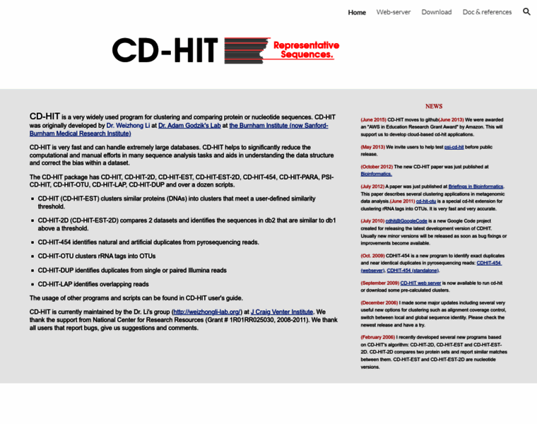 Cd-hit.org thumbnail