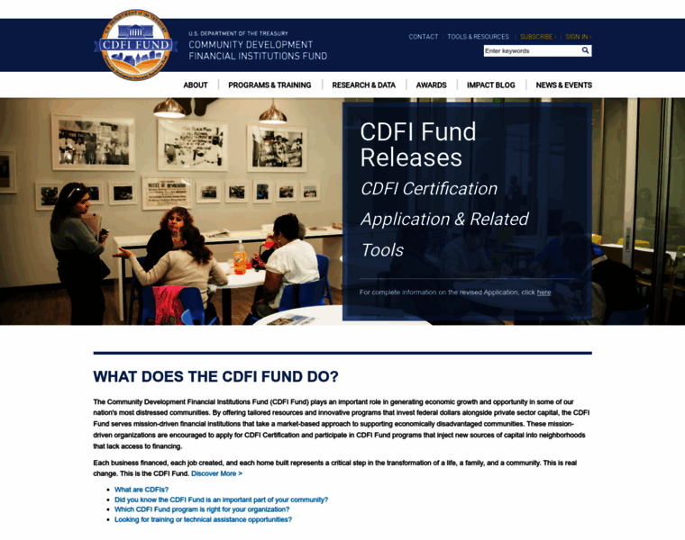 Cdfifund.gov thumbnail