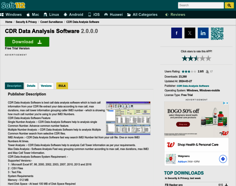 Cdr-data-analysis-software.soft112.com thumbnail