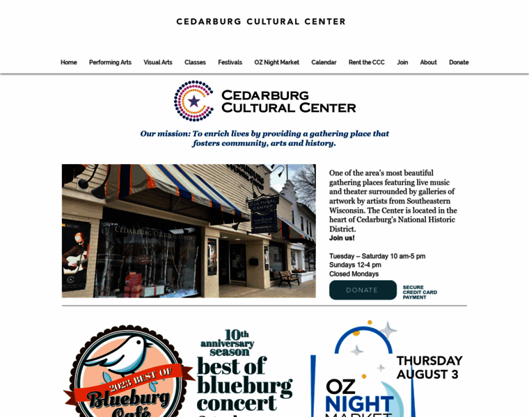 Cedarburgculturalcenter.org thumbnail