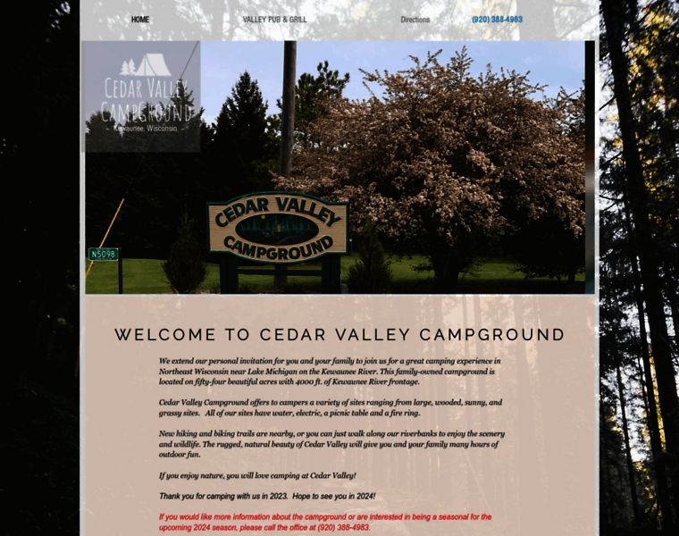 Cedarvalleycampground.com thumbnail