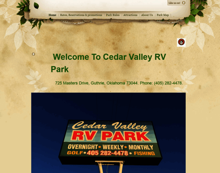 Cedarvalleyrvpark.com thumbnail