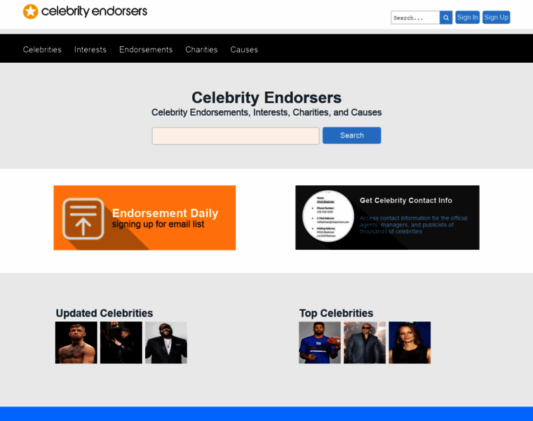 Celebrityendorsers.com thumbnail