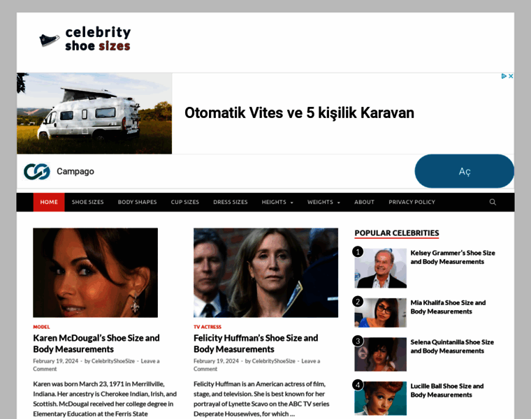 Celebrityshoesizes.com thumbnail