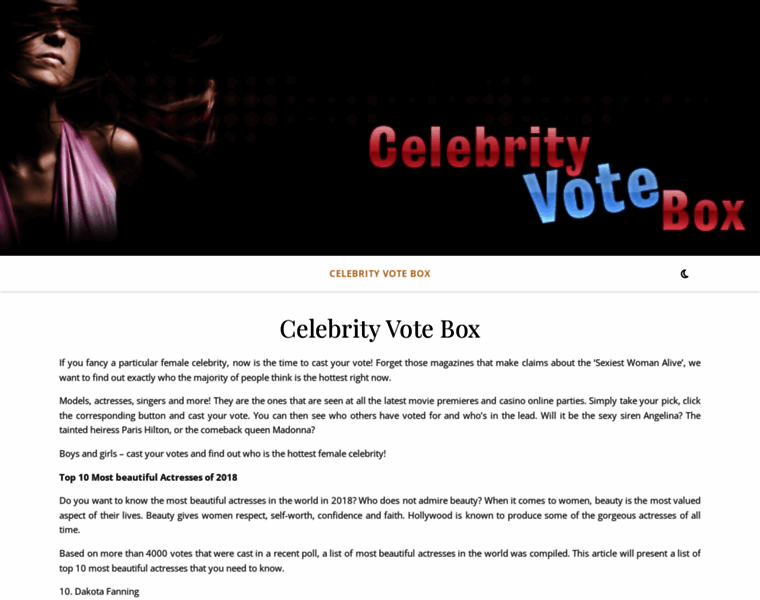 Celebrityvotebox.com thumbnail