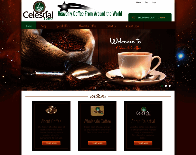 Celestialcoffee.com thumbnail