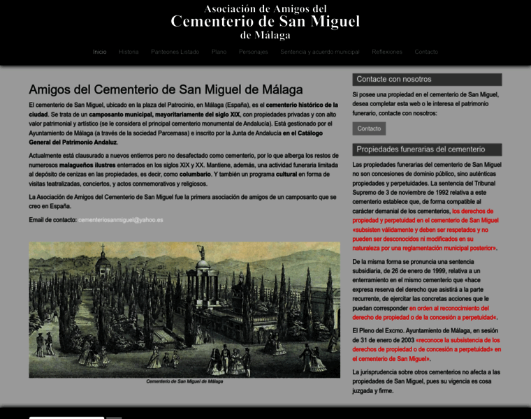 Cementeriosanmiguel.com thumbnail
