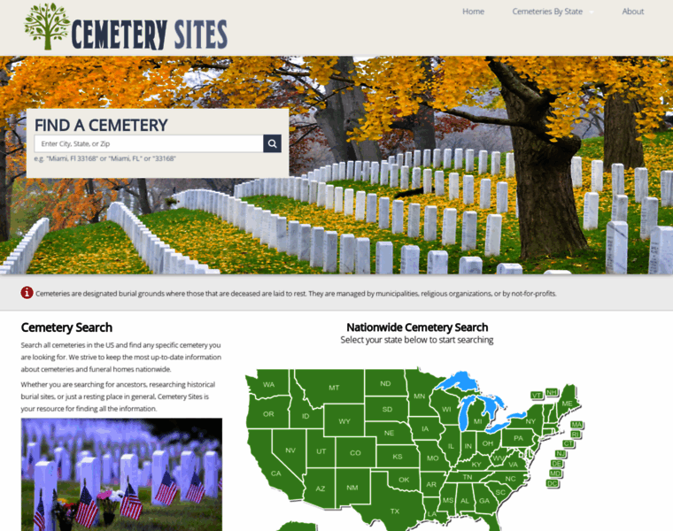 Cemeterysites.com thumbnail