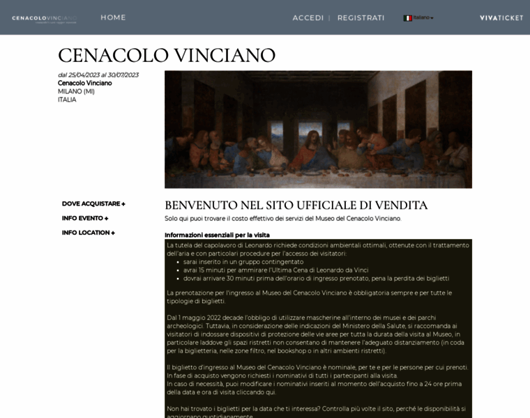 Cenacolovinciano.vivaticket.it thumbnail