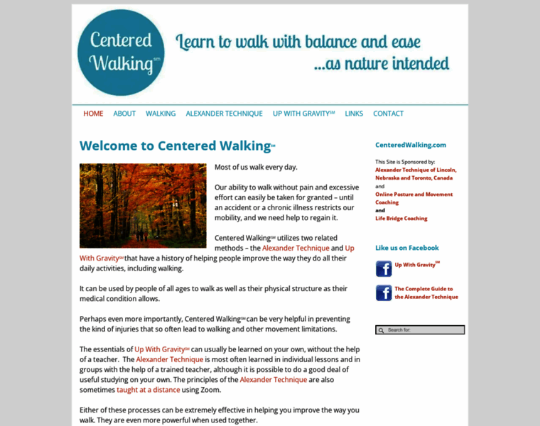 Centeredwalking.com thumbnail