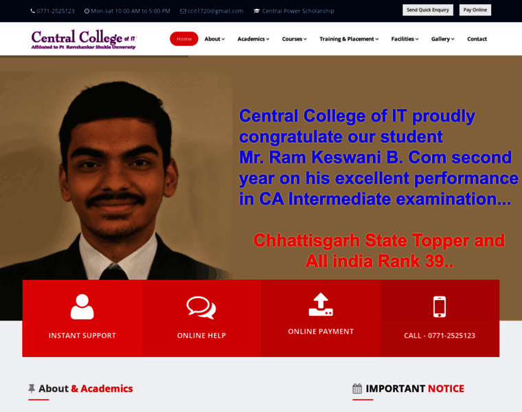 Centralcollege.co.in thumbnail
