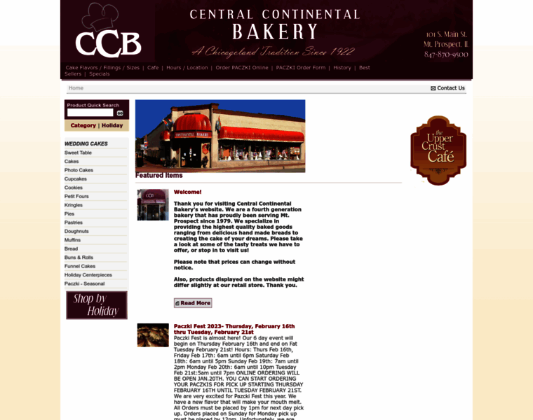 Centralcontinentalbakery.com thumbnail