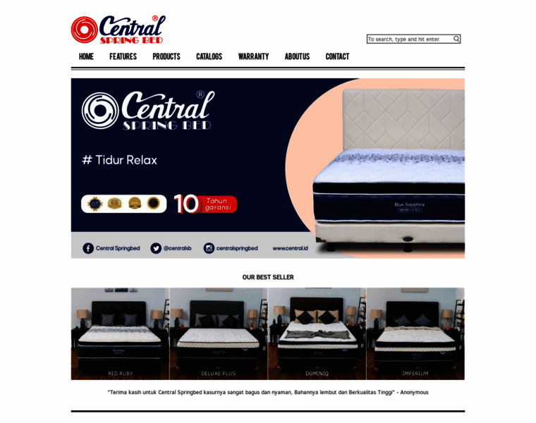 Centralspringbed.co.id thumbnail