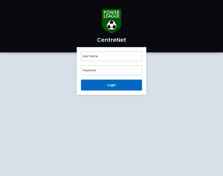 centrenet.powerleague.com at WI. CentreNet Login