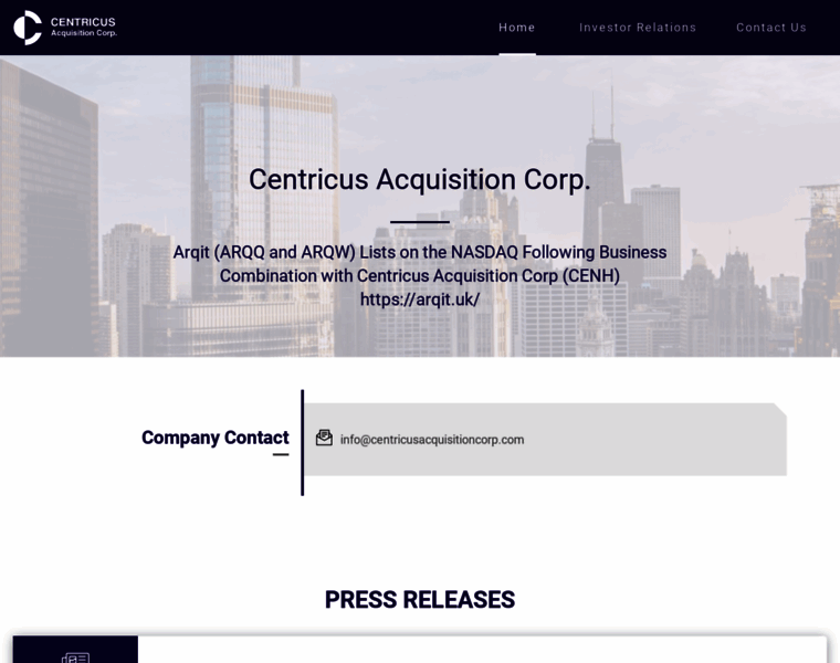 Centricusacquisitioncorp.com thumbnail