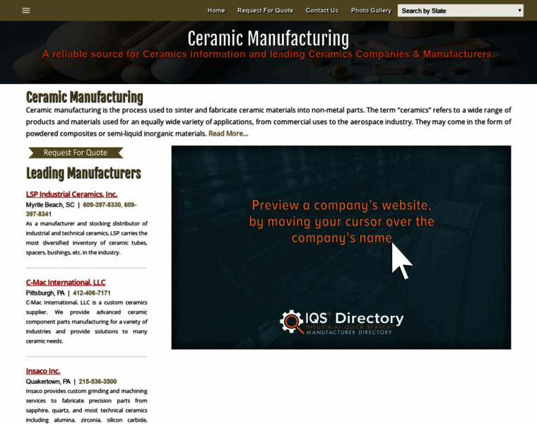 Ceramicmanufacturing.net thumbnail