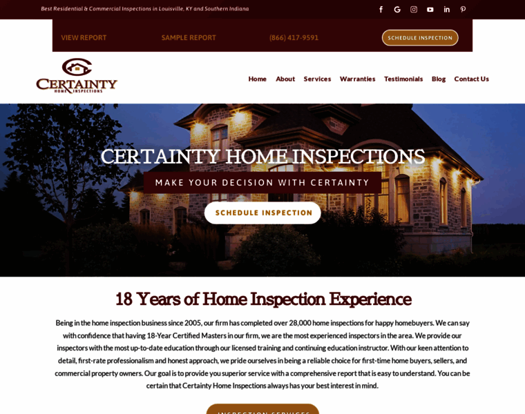 Certaintyhomeinspections.com thumbnail