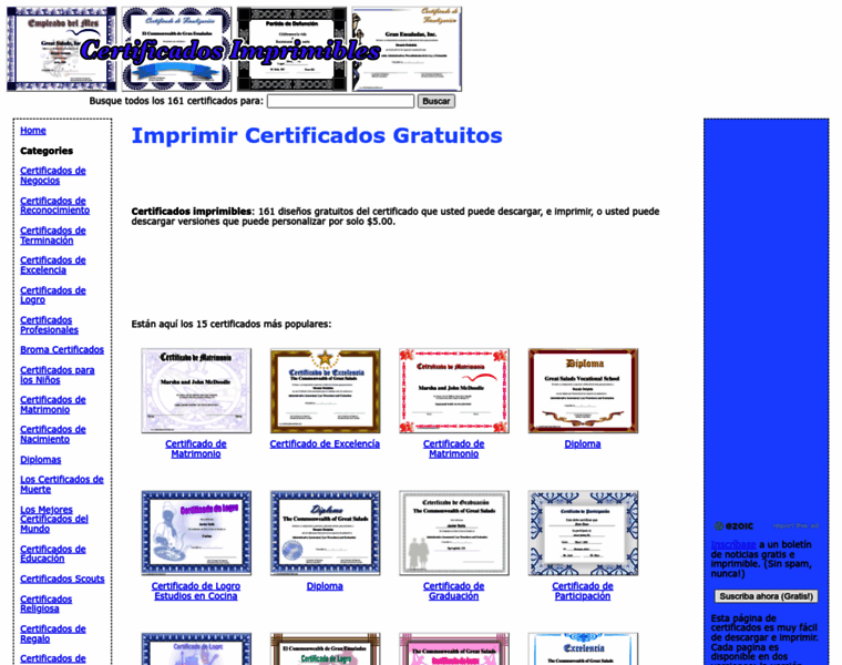 Certificadosimprimibles.com thumbnail