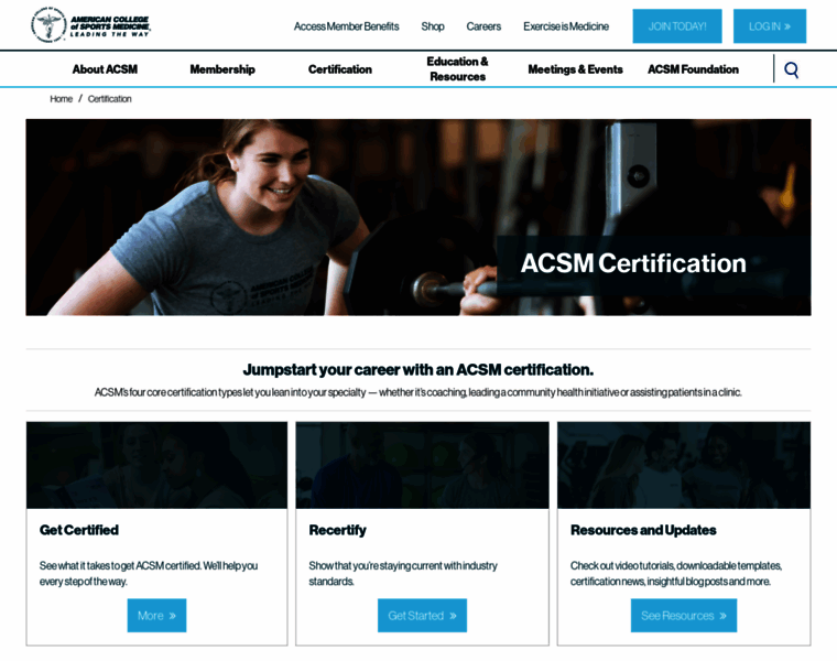 Certification.acsm.org thumbnail