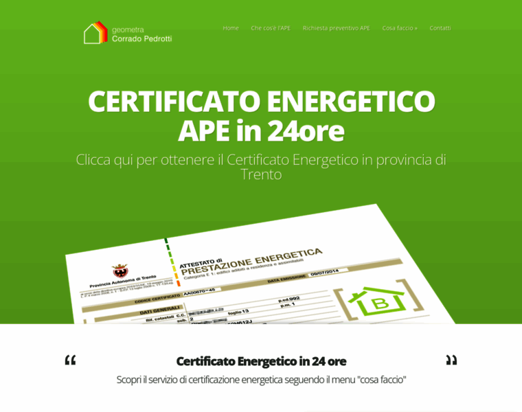 Certificazioneenergeticatrento.it thumbnail