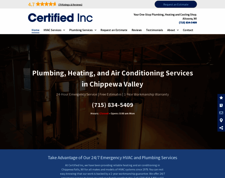 Certified-plumbing-heating.com thumbnail