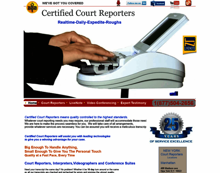 Certifiedcourtreporting.net thumbnail