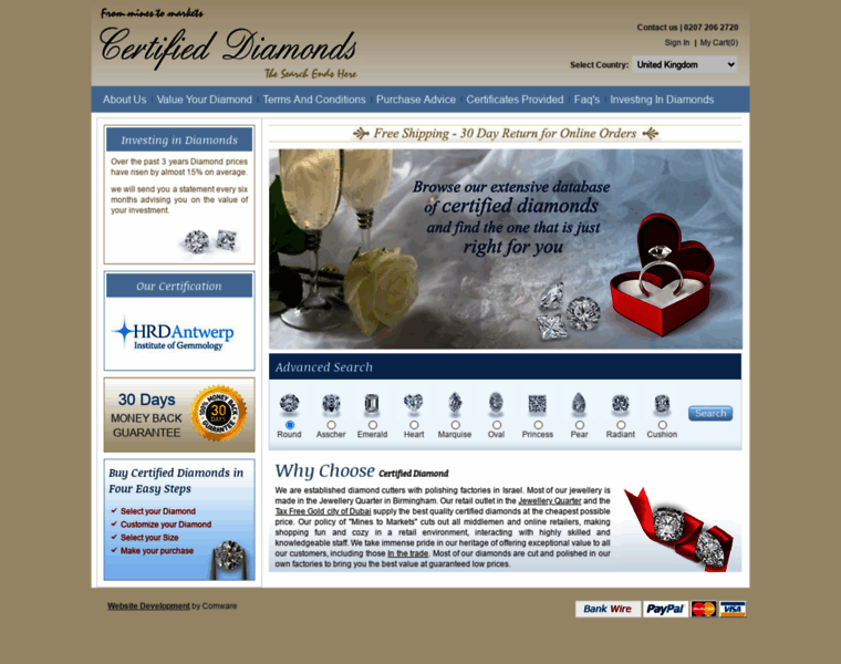 Certifieddiamond.biz thumbnail