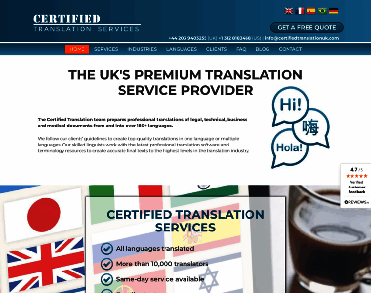 Certifiedtranslationservices.co.uk thumbnail